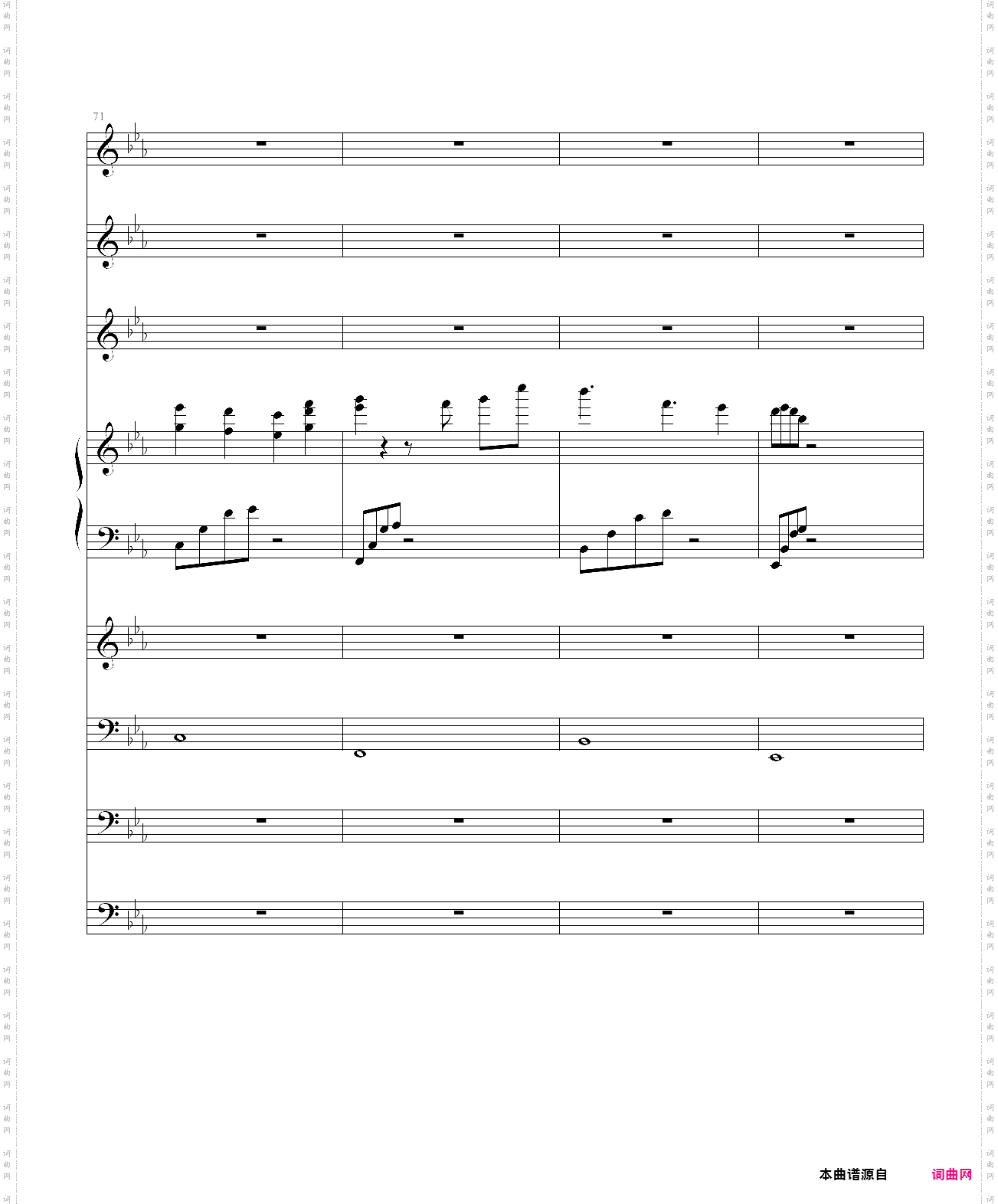 夜之诗鸟之诗第二首总谱版，初音未来