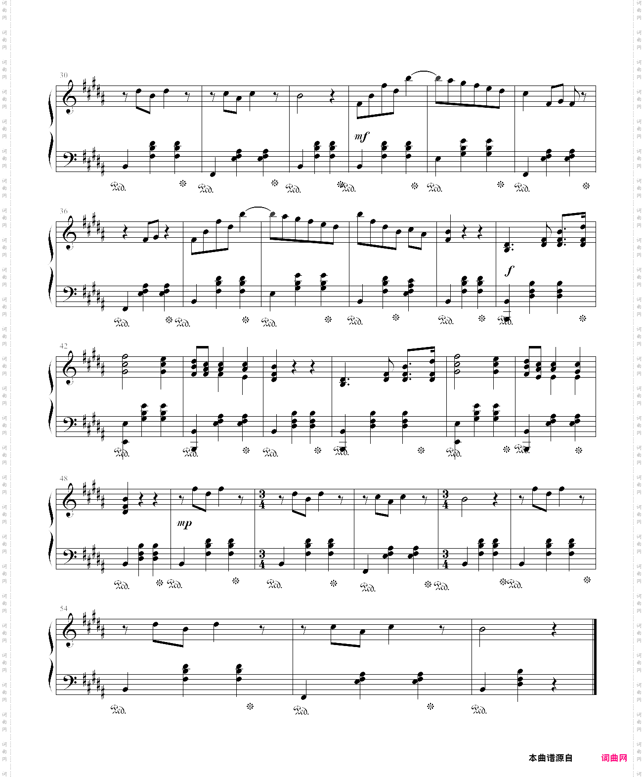 小圆舞曲――第二首