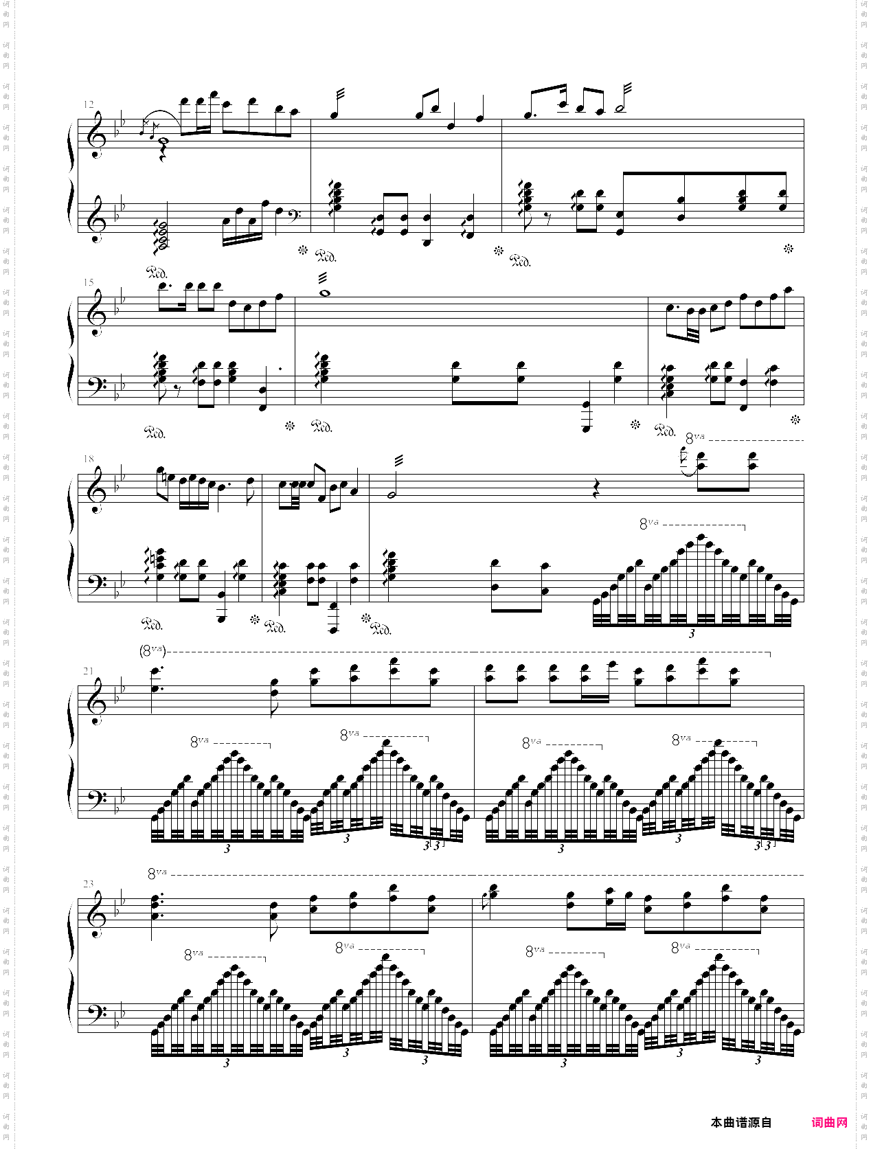 望江南钢琴独奏谱