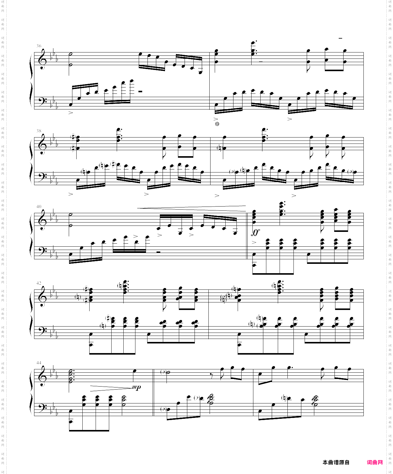白色的旋律比安科尼抒情曲，克莱德曼