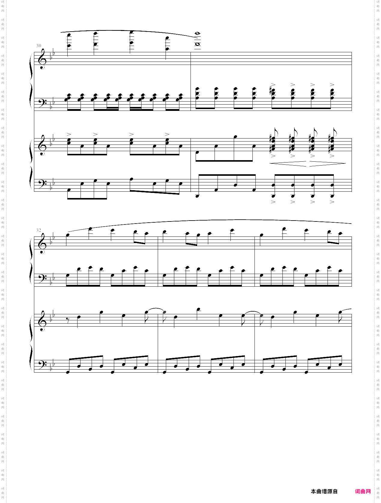 fate / stay night原声《命运之夜》双钢琴演奏曲谱