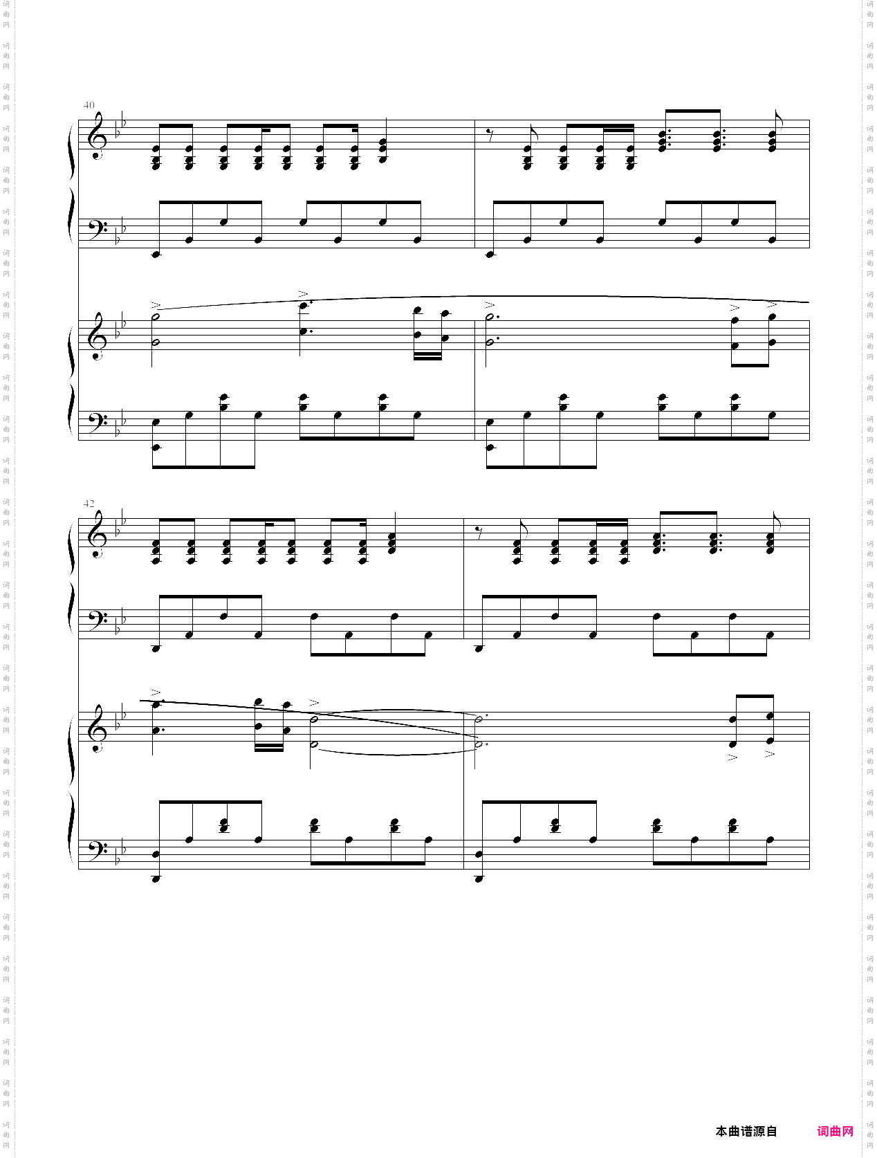 fate / stay night原声《命运之夜》双钢琴演奏曲谱