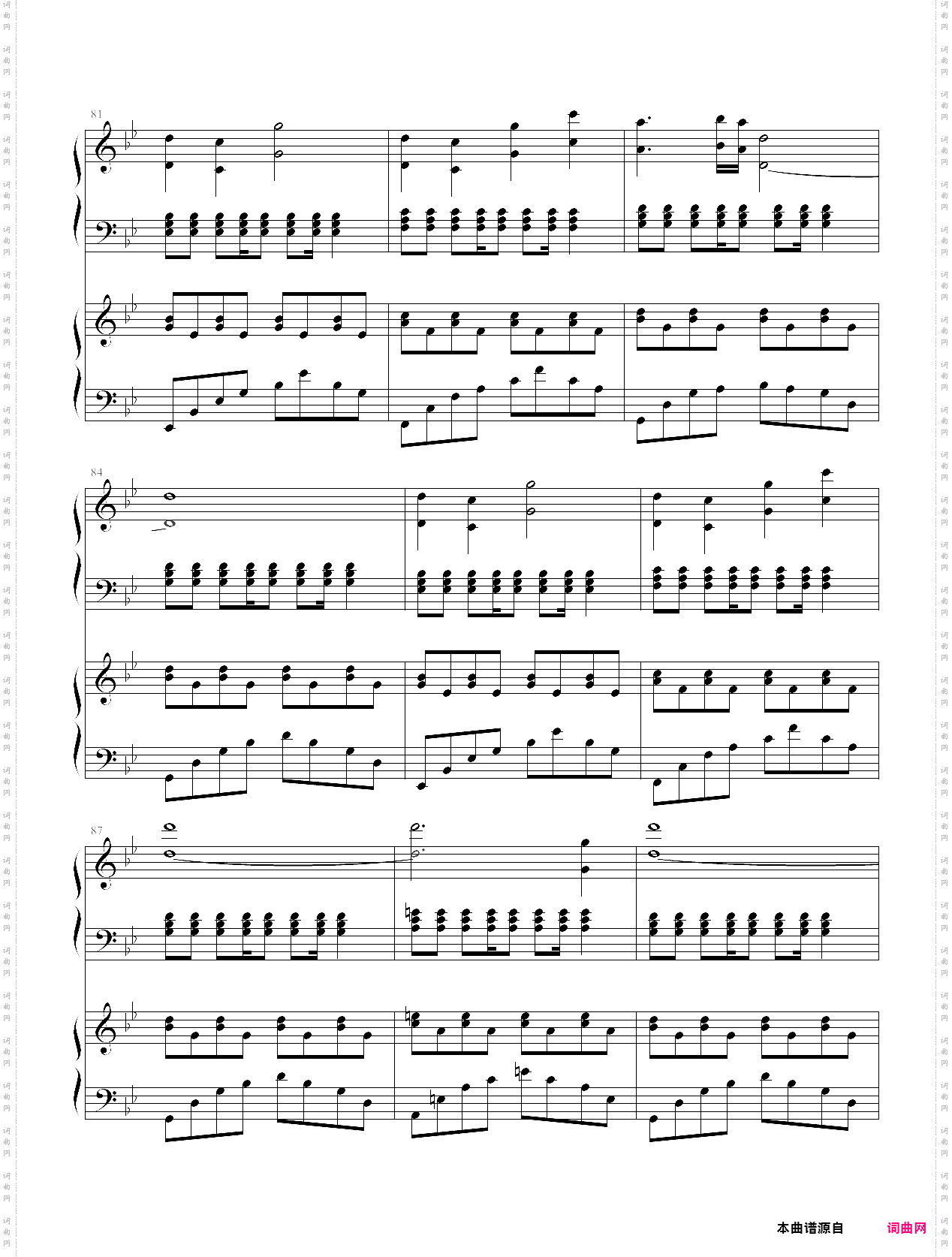 fate / stay night原声《命运之夜》双钢琴演奏曲谱