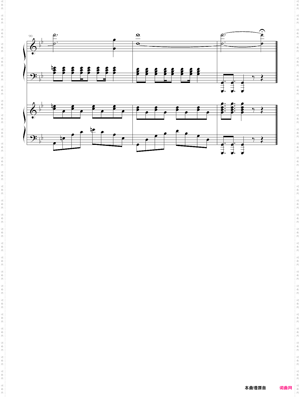 fate / stay night原声《命运之夜》双钢琴演奏曲谱