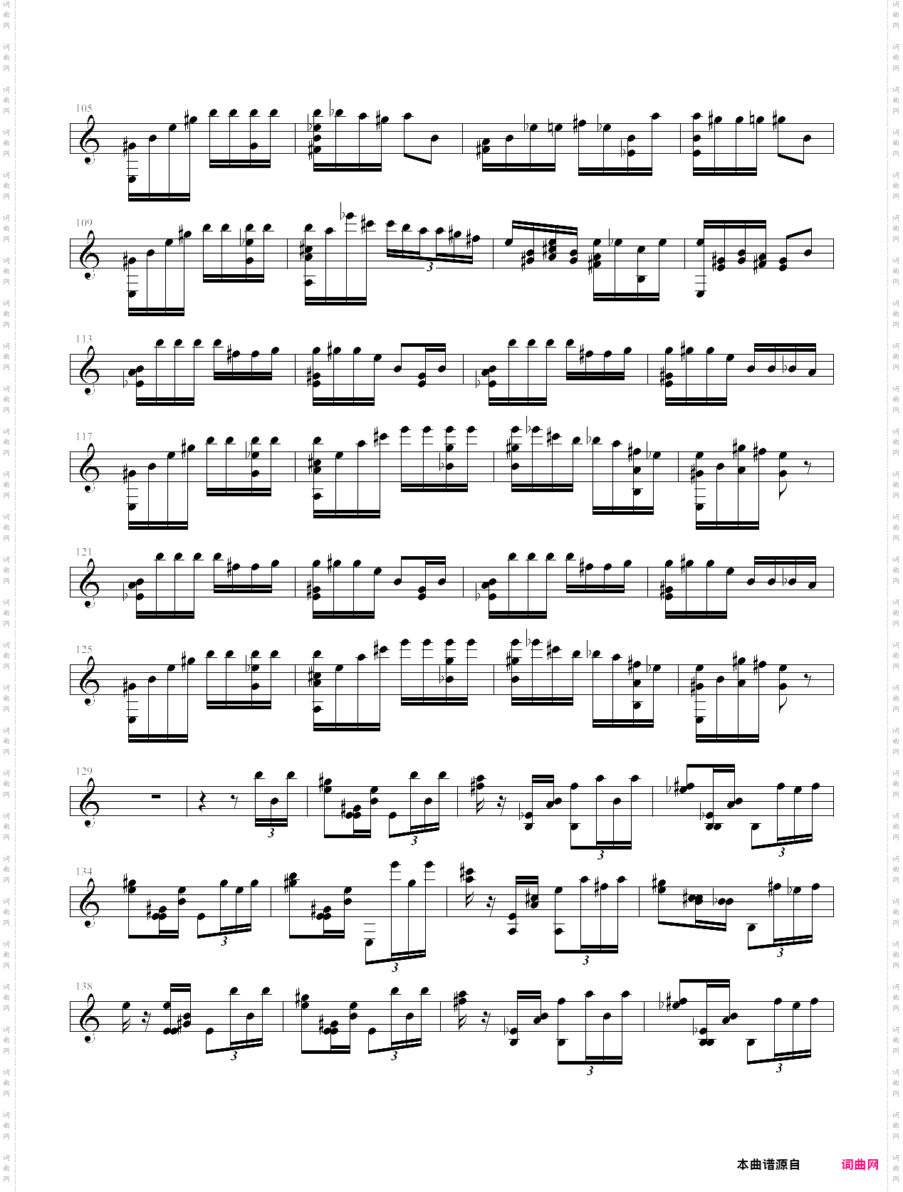 魔笛主题变奏曲单手