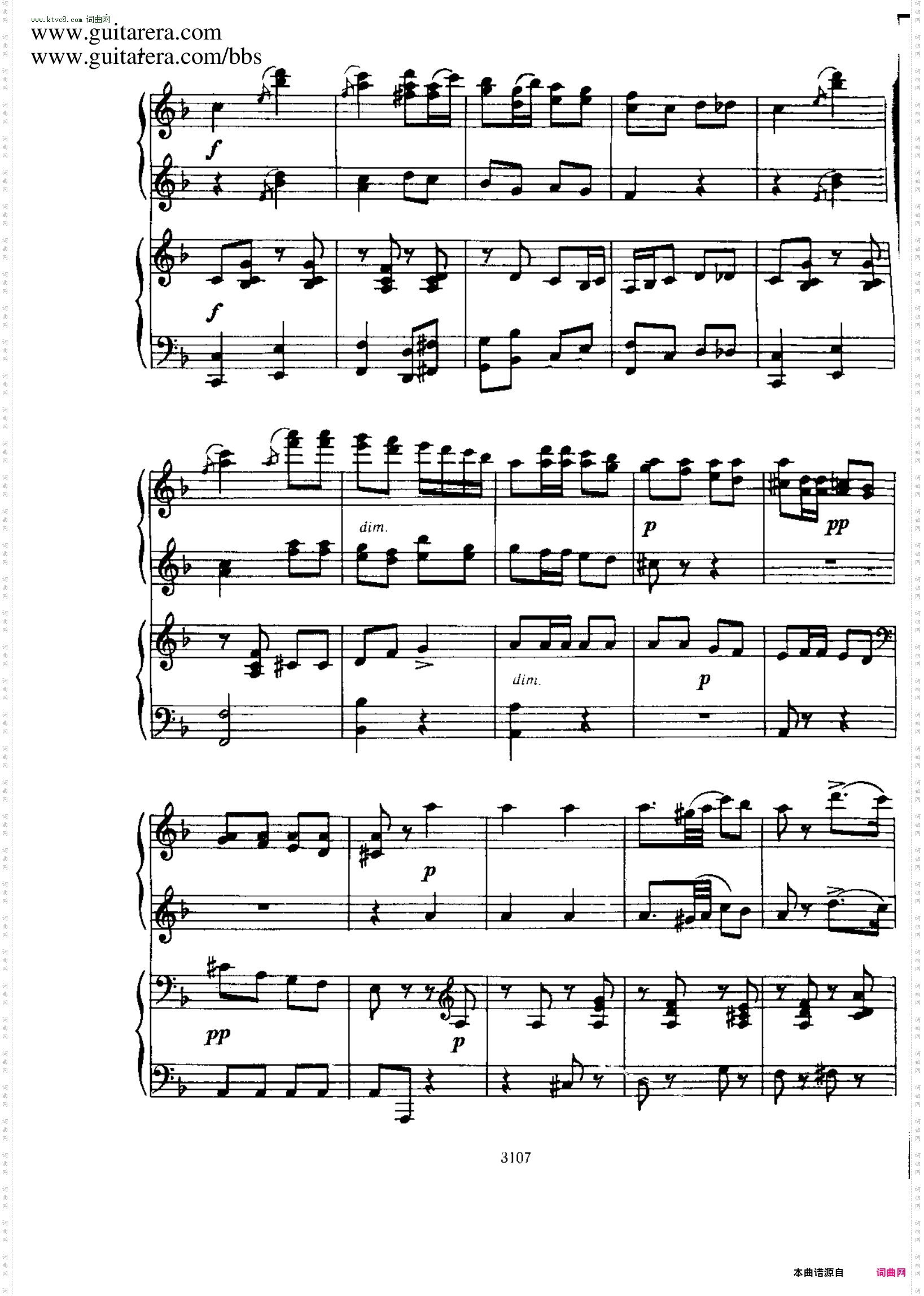 Polka in d Minord小调波尔卡_四手联弹
