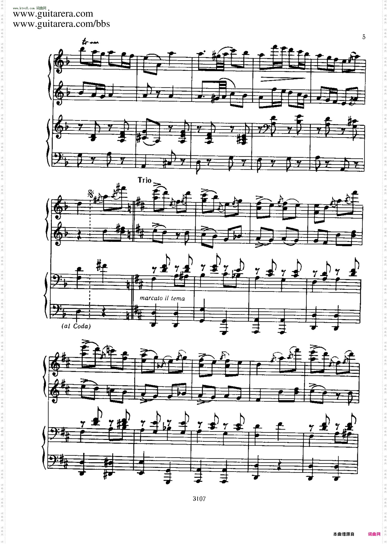 Polka in d Minord小调波尔卡_四手联弹