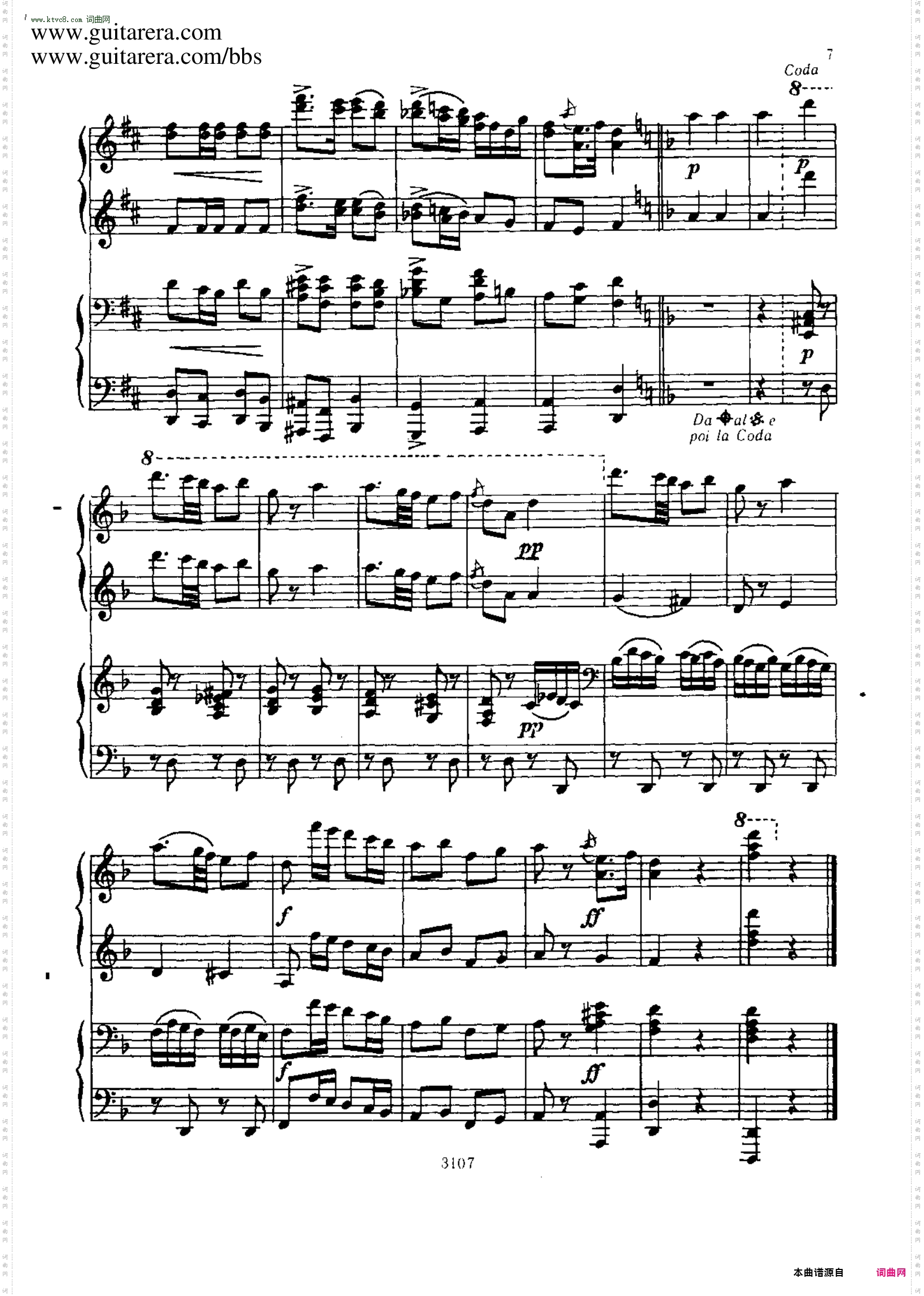 Polka in d Minord小调波尔卡_四手联弹