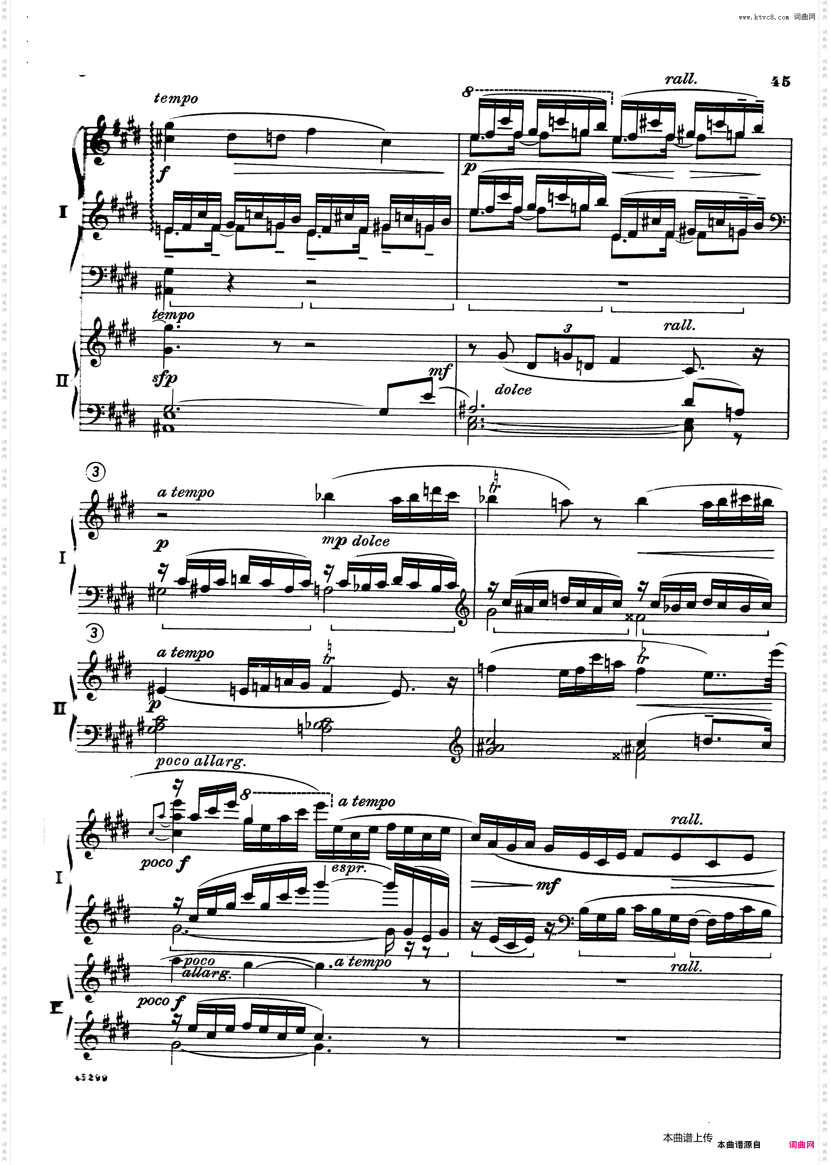 Piano Concerto Op·38钢琴协奏曲·双钢琴·第二乐章