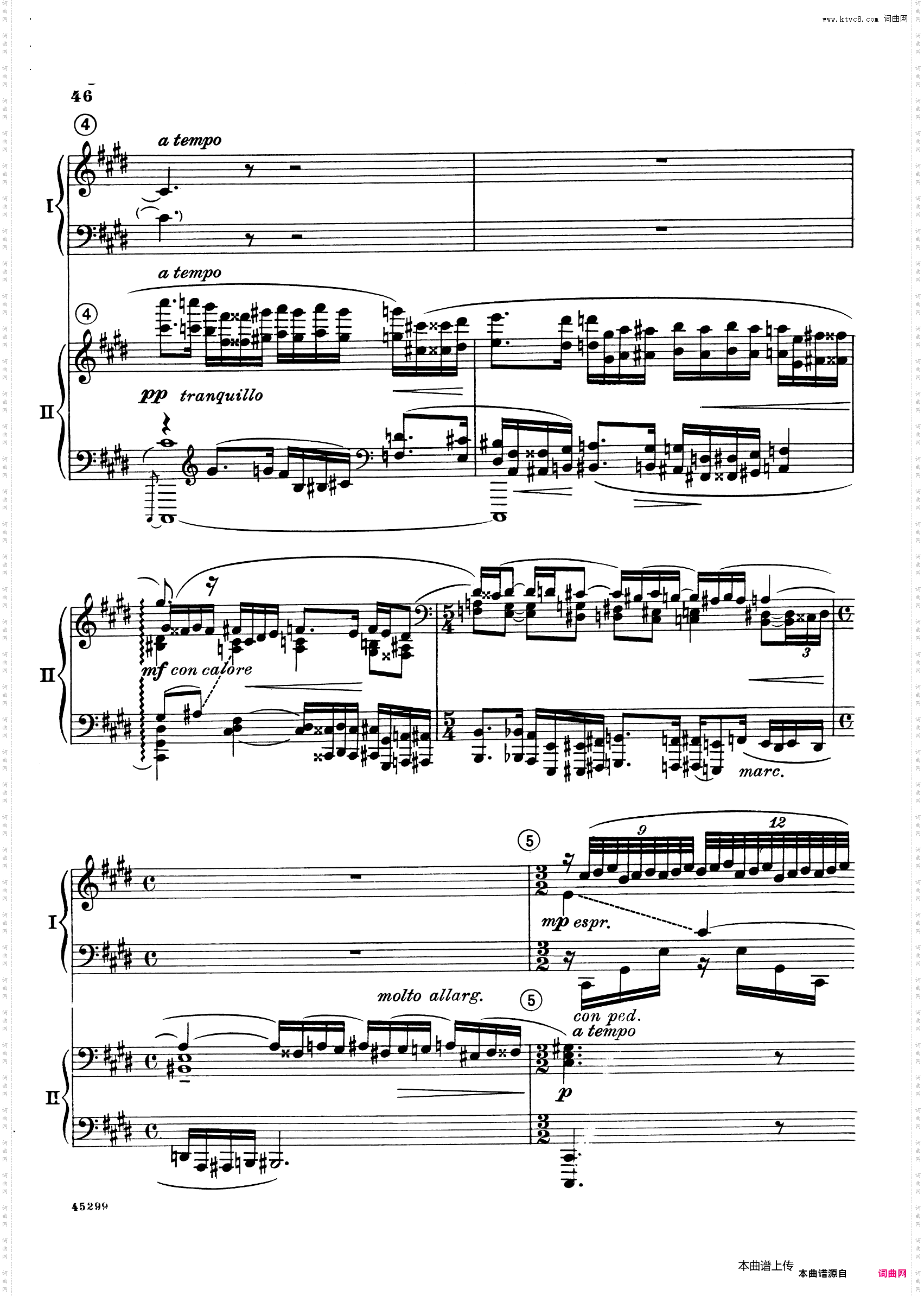 Piano Concerto Op·38钢琴协奏曲·双钢琴·第二乐章