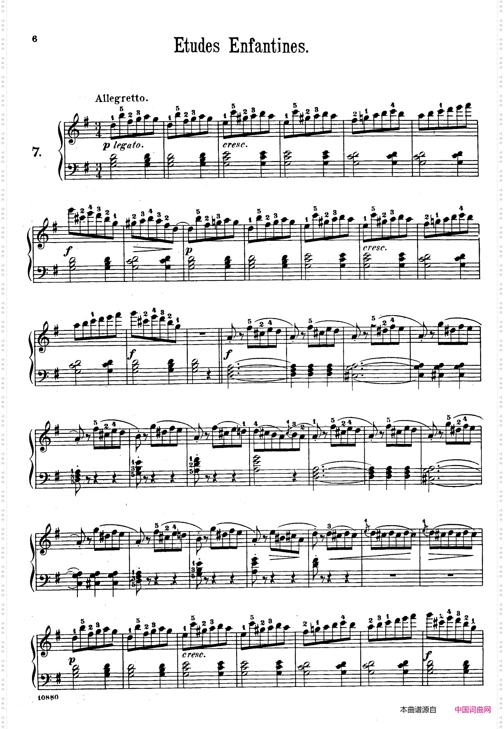 Etudes Enfantines Op·37儿童钢琴练习曲 第7——10首