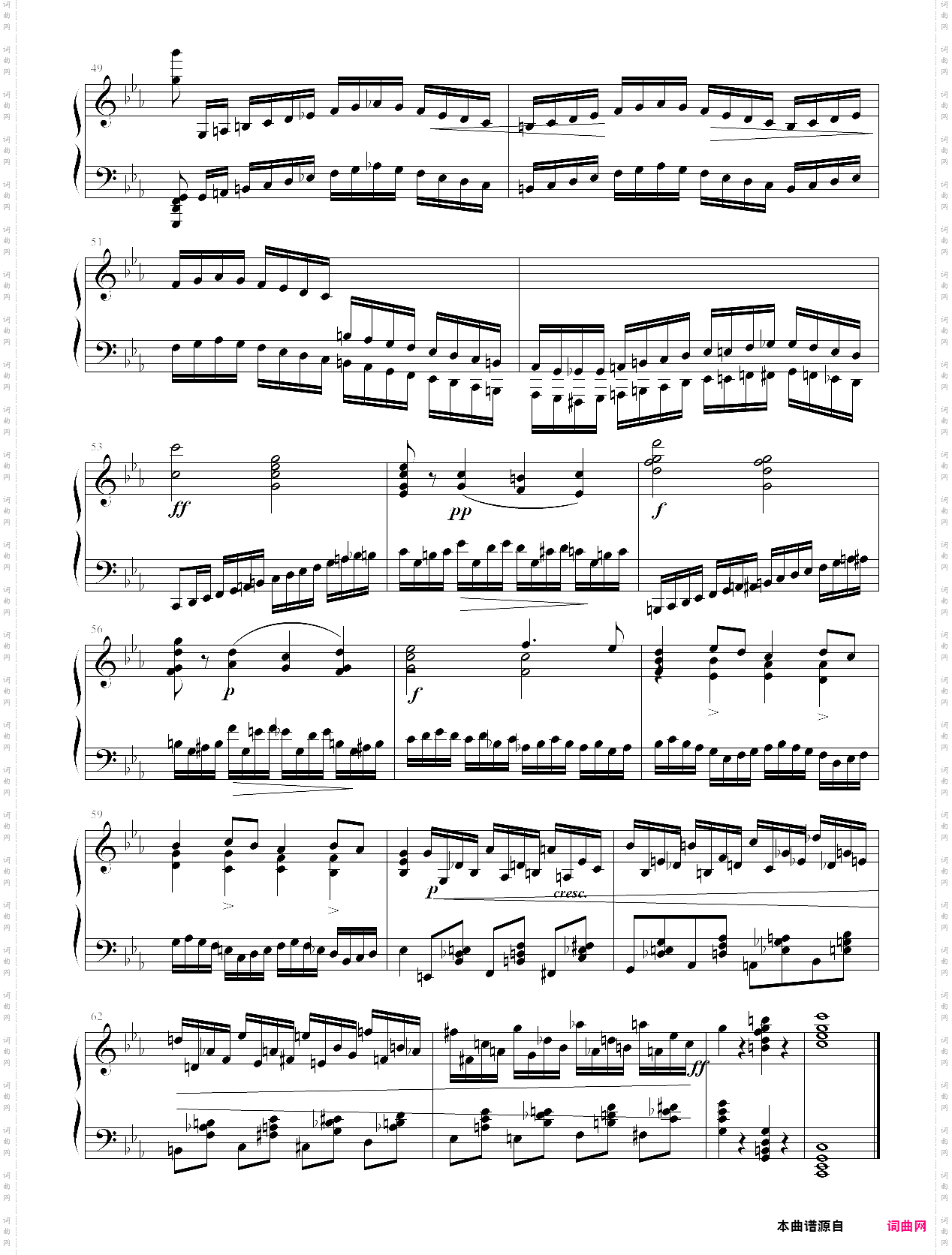 李斯特练习曲op·6,no·8