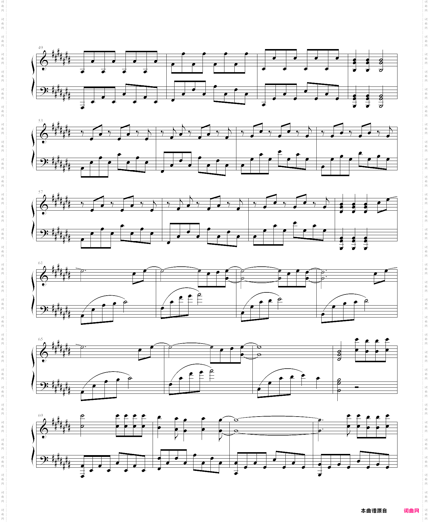 one piano version