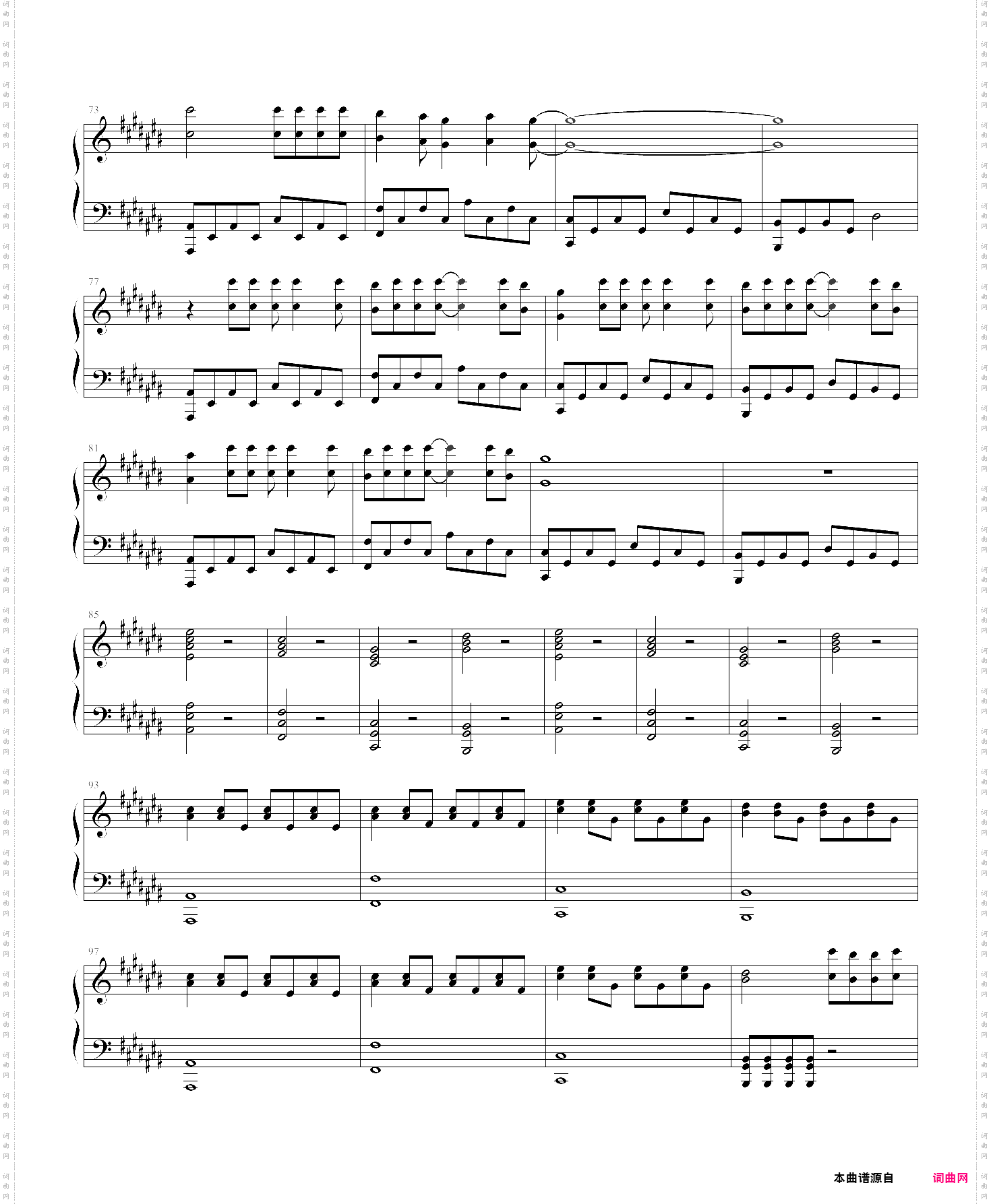 one piano version