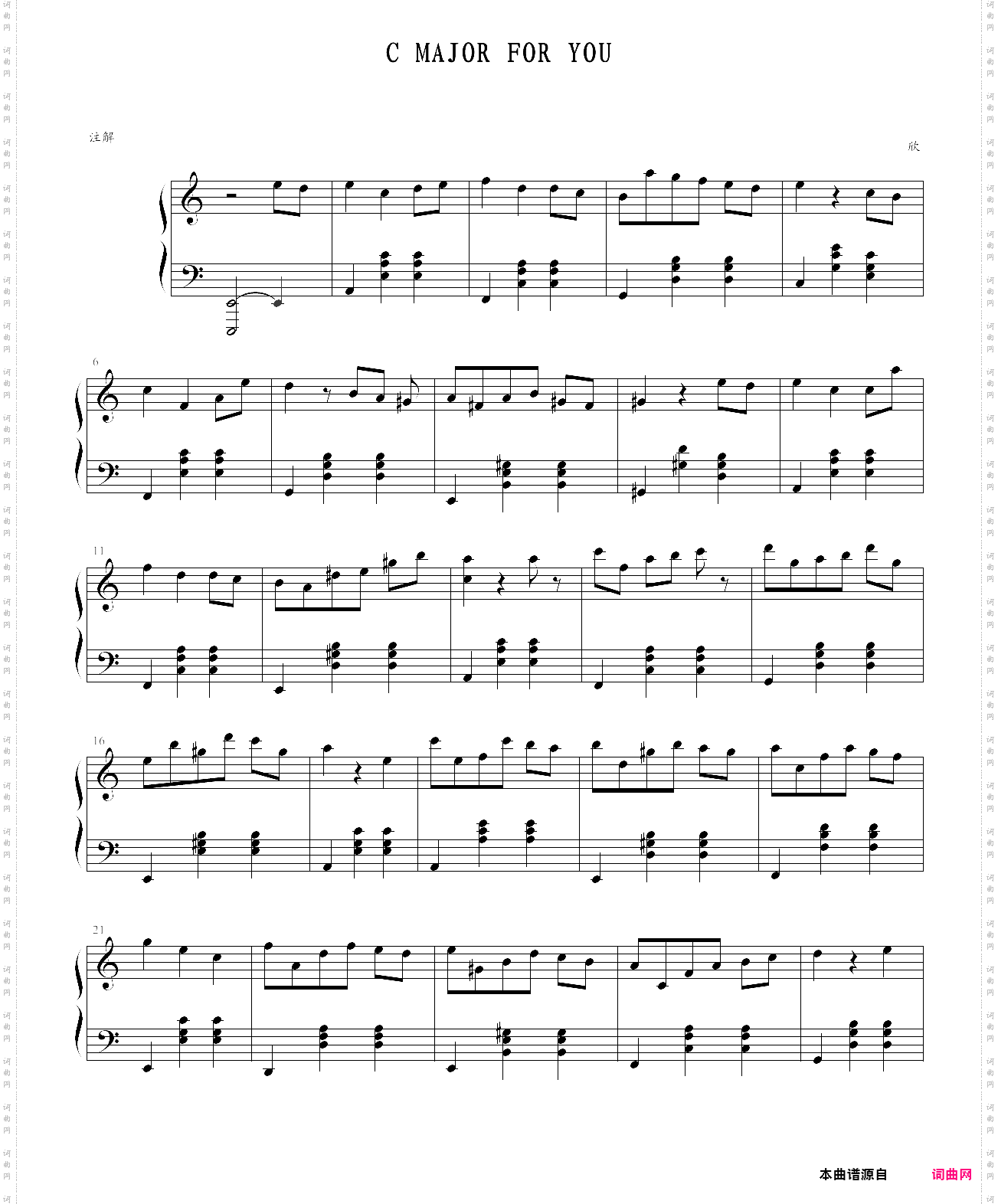 c major for you