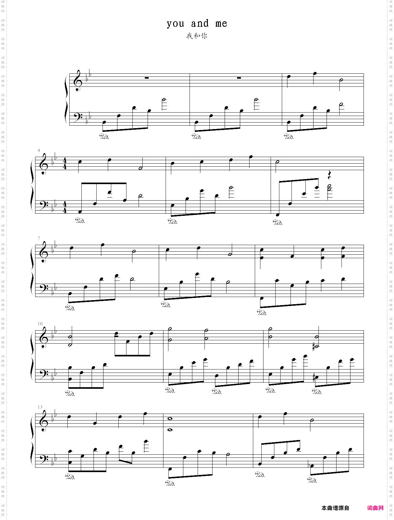 you and me完美演奏+完整版