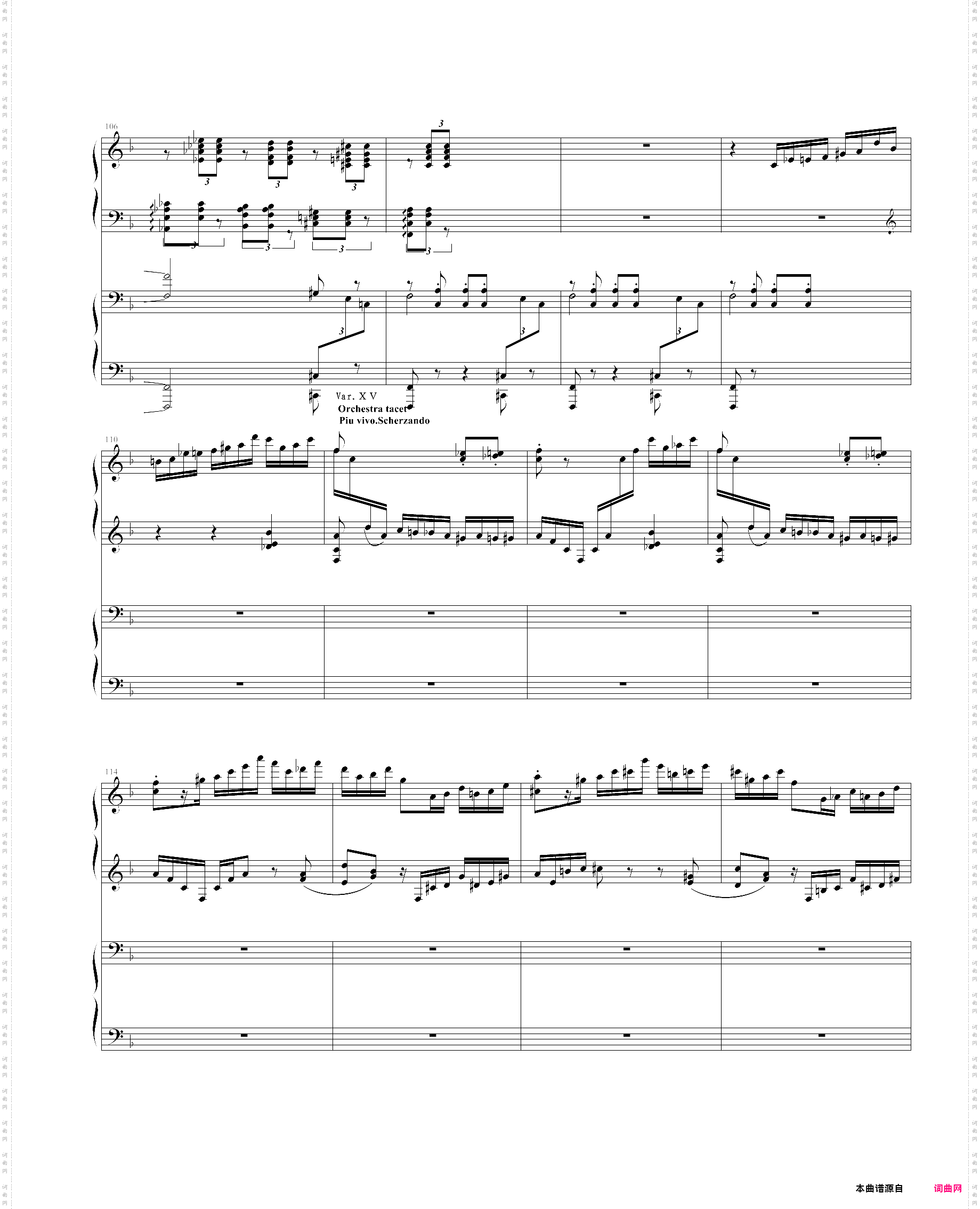 帕格尼尼主题狂想曲11~18变奏