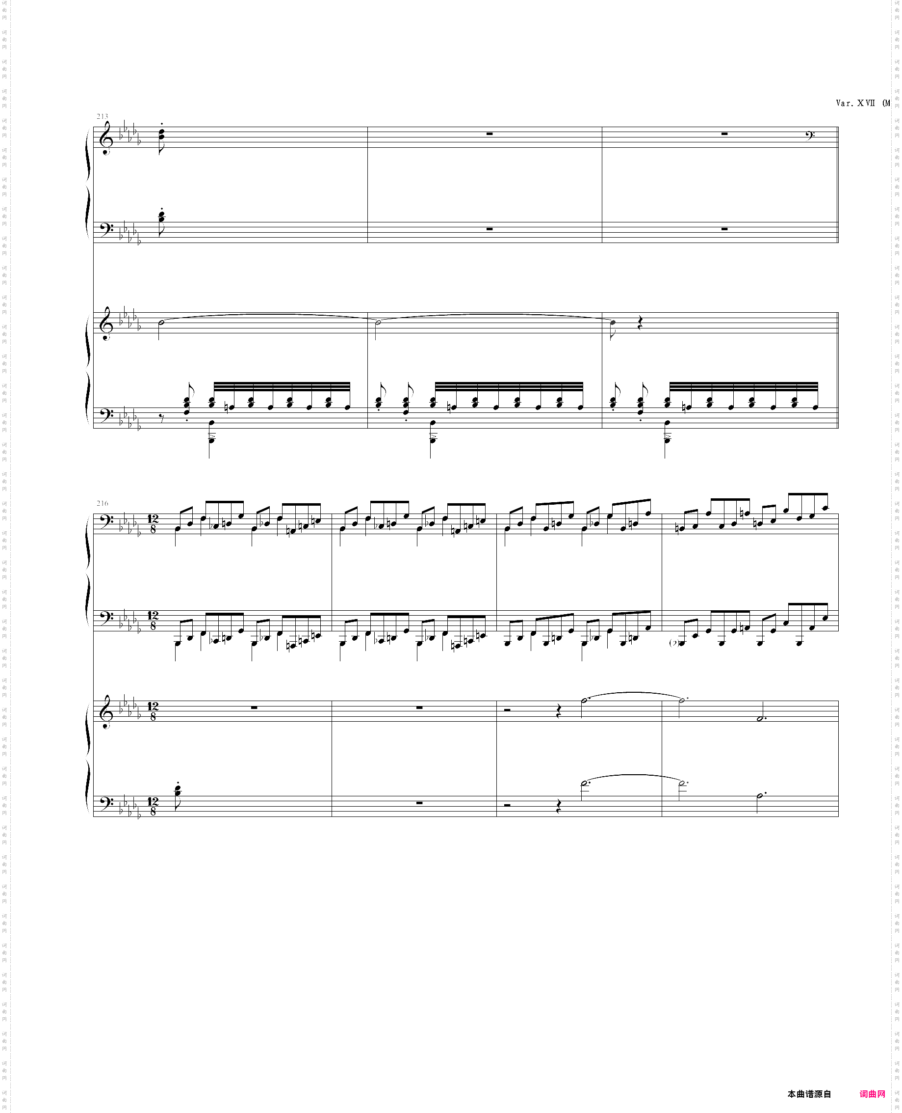帕格尼尼主题狂想曲11~18变奏