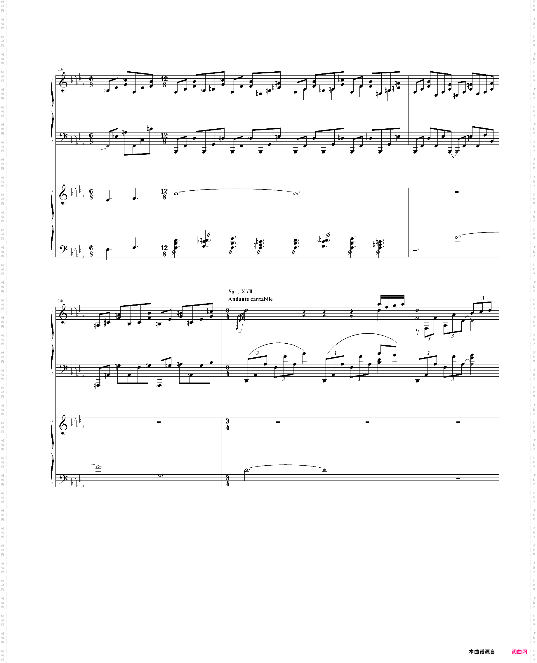 帕格尼尼主题狂想曲11~18变奏