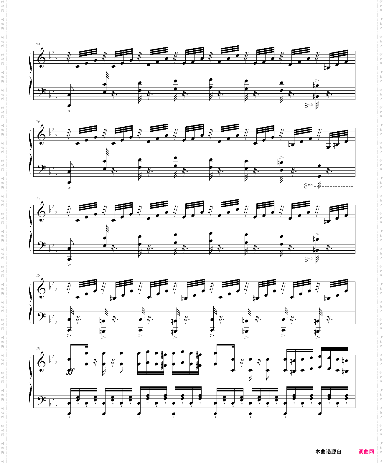 金曲奖杰伦宇豪双钢琴曲单钢琴谱