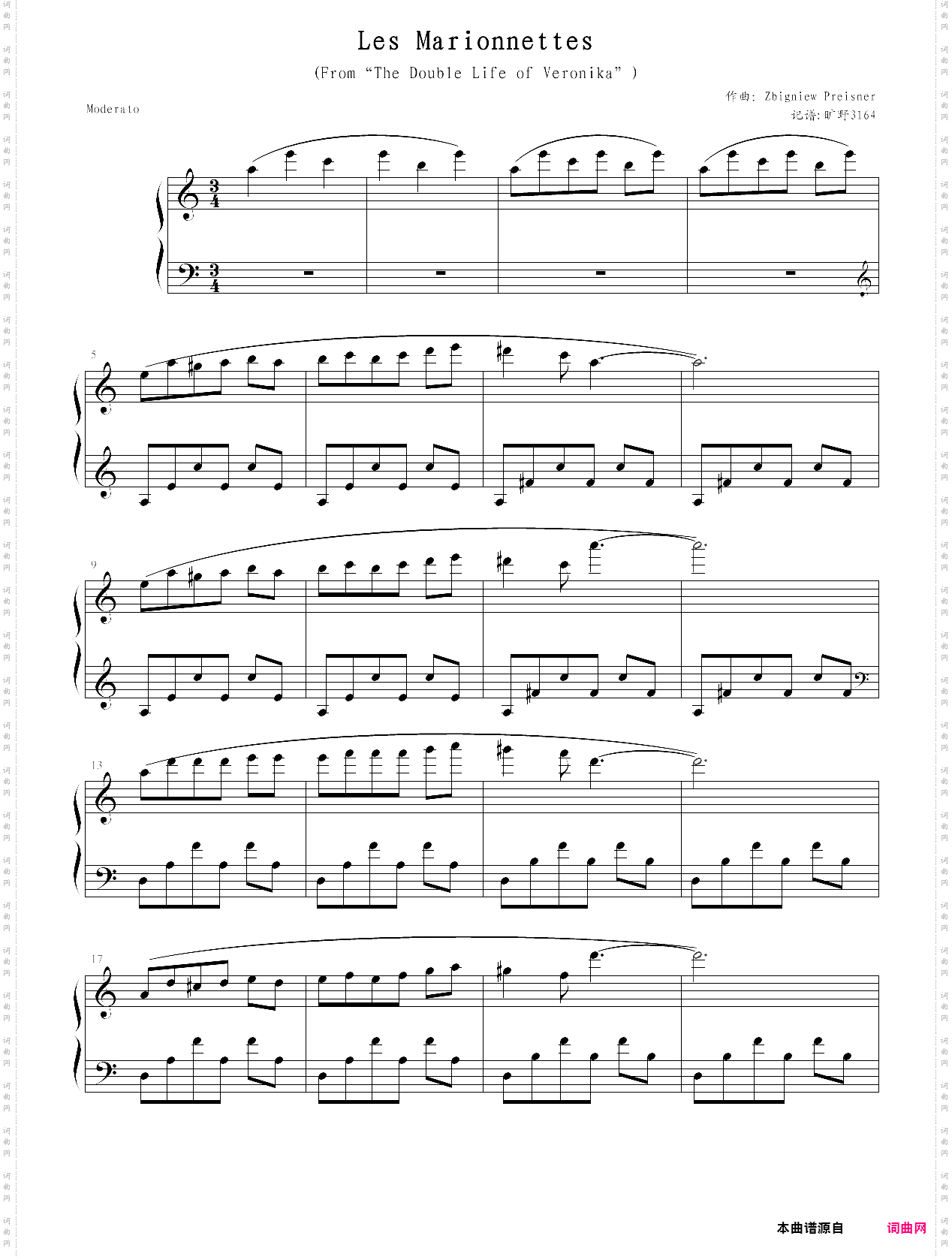 les marionnettes电影维洛尼卡的双重生命主题曲