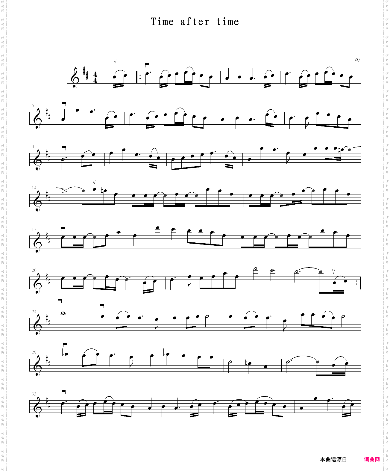 time after time-提琴