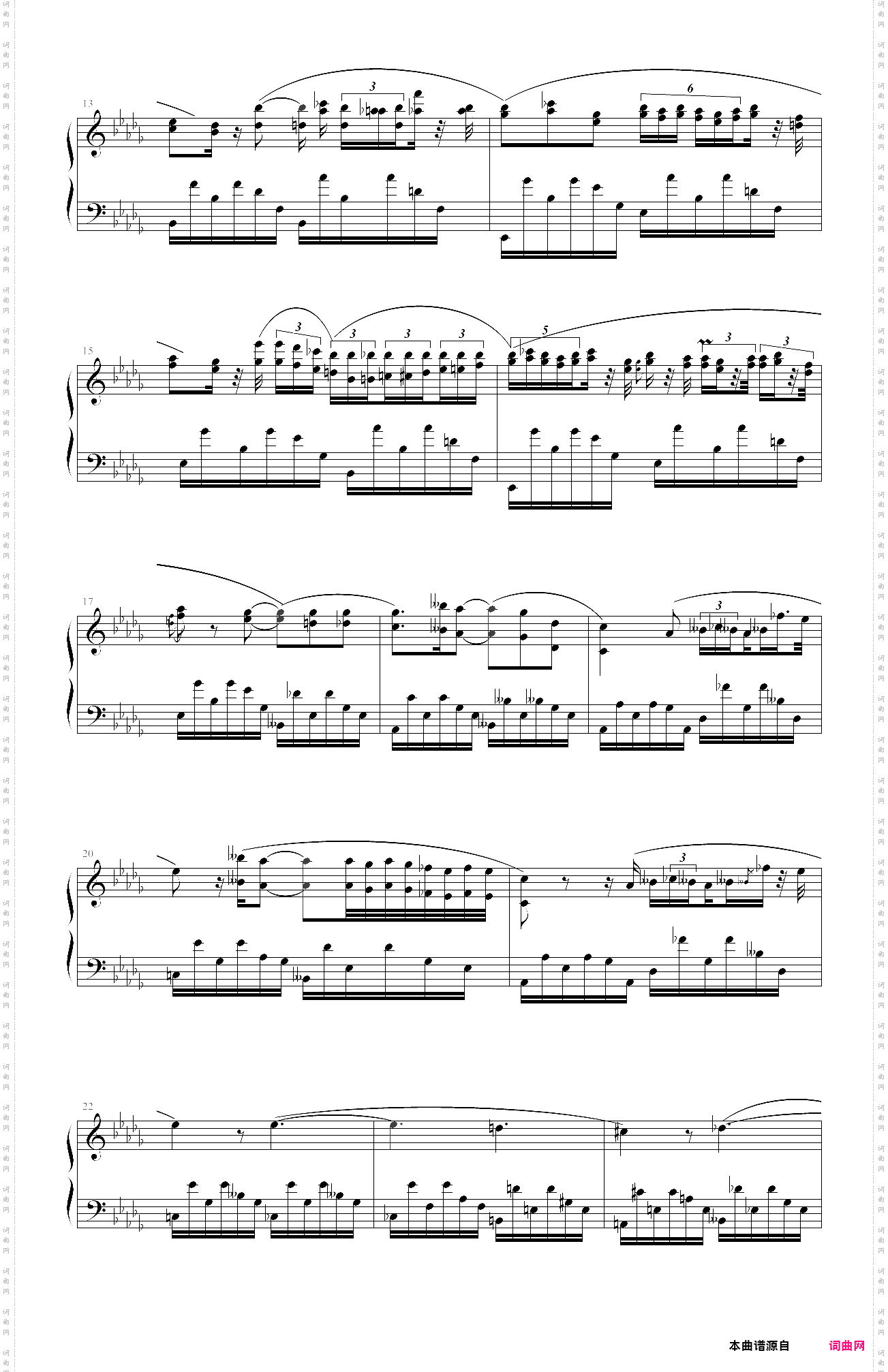 肖邦降d大调夜曲