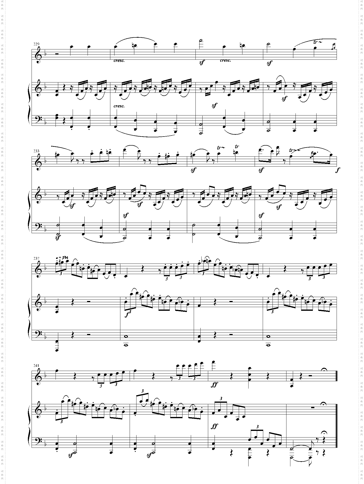 春天奏鸣曲op·24第四乐章贝多芬