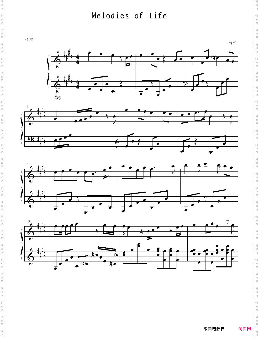 melodies of lifes