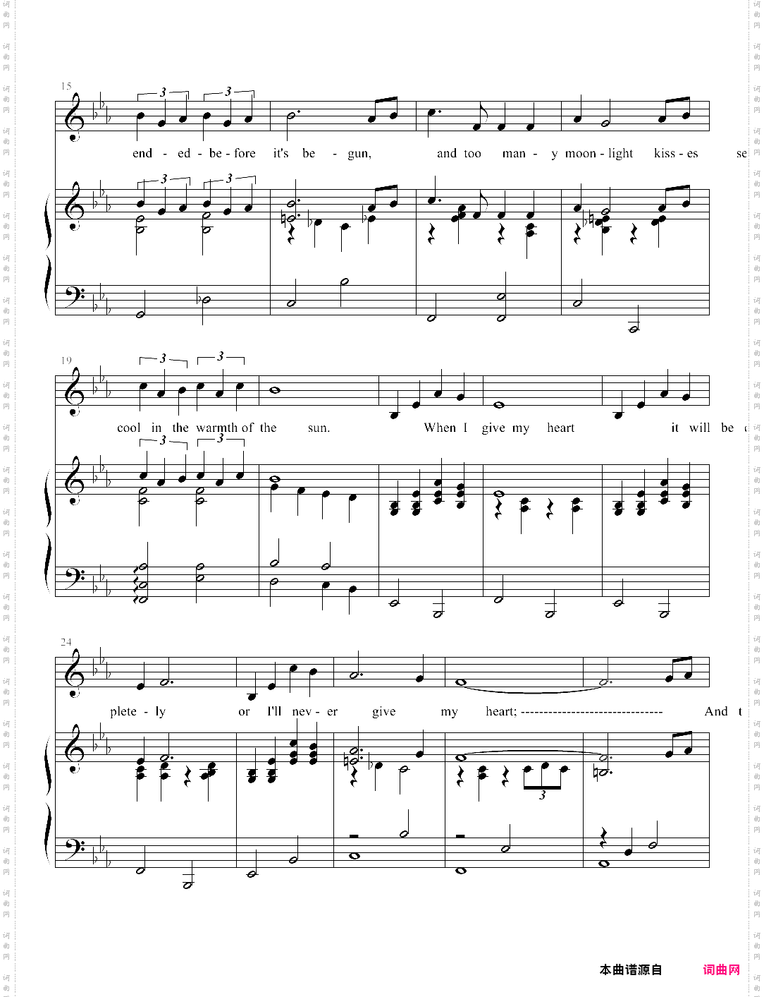 when i fall in love西雅图夜未眠主题曲，坠入爱河