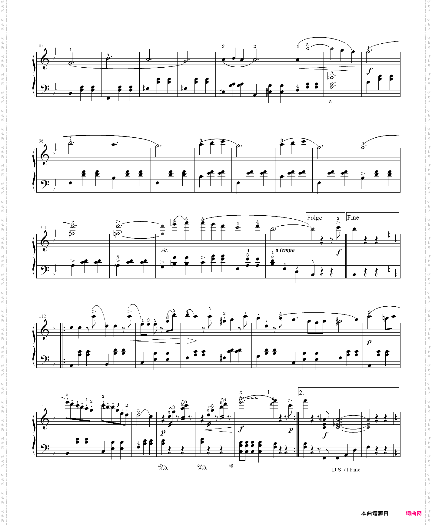 6· 南国玫瑰rosen aus dem süden- 约翰·施特劳斯钢琴圆舞曲集