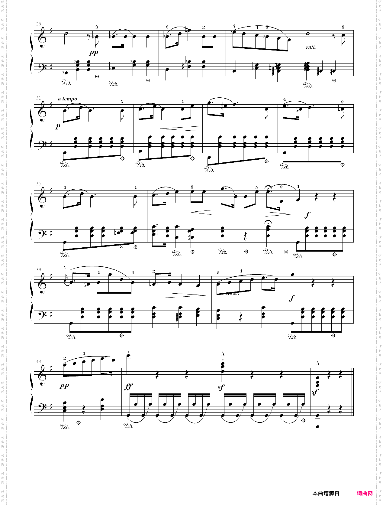 19· 我堕入了情网选自轻歌剧《穷学生》- 轻歌剧钢琴曲集