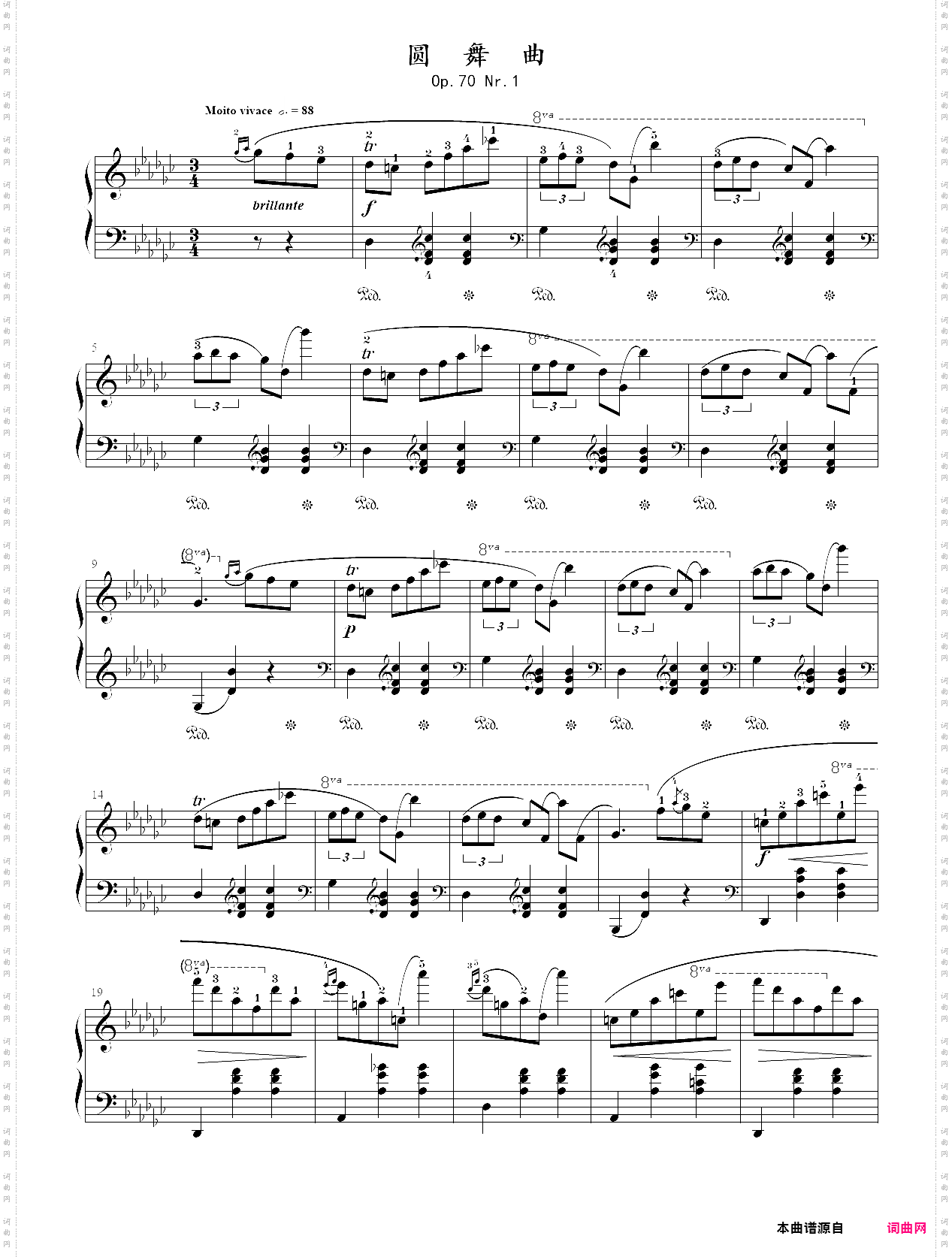 11·【降g大调】圆舞曲op70 no·1 - 肖邦圆舞曲集