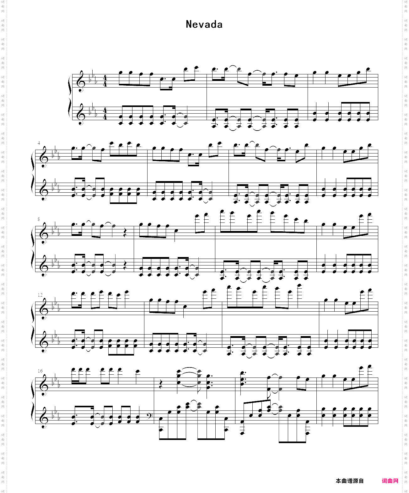 nevada弹奏版