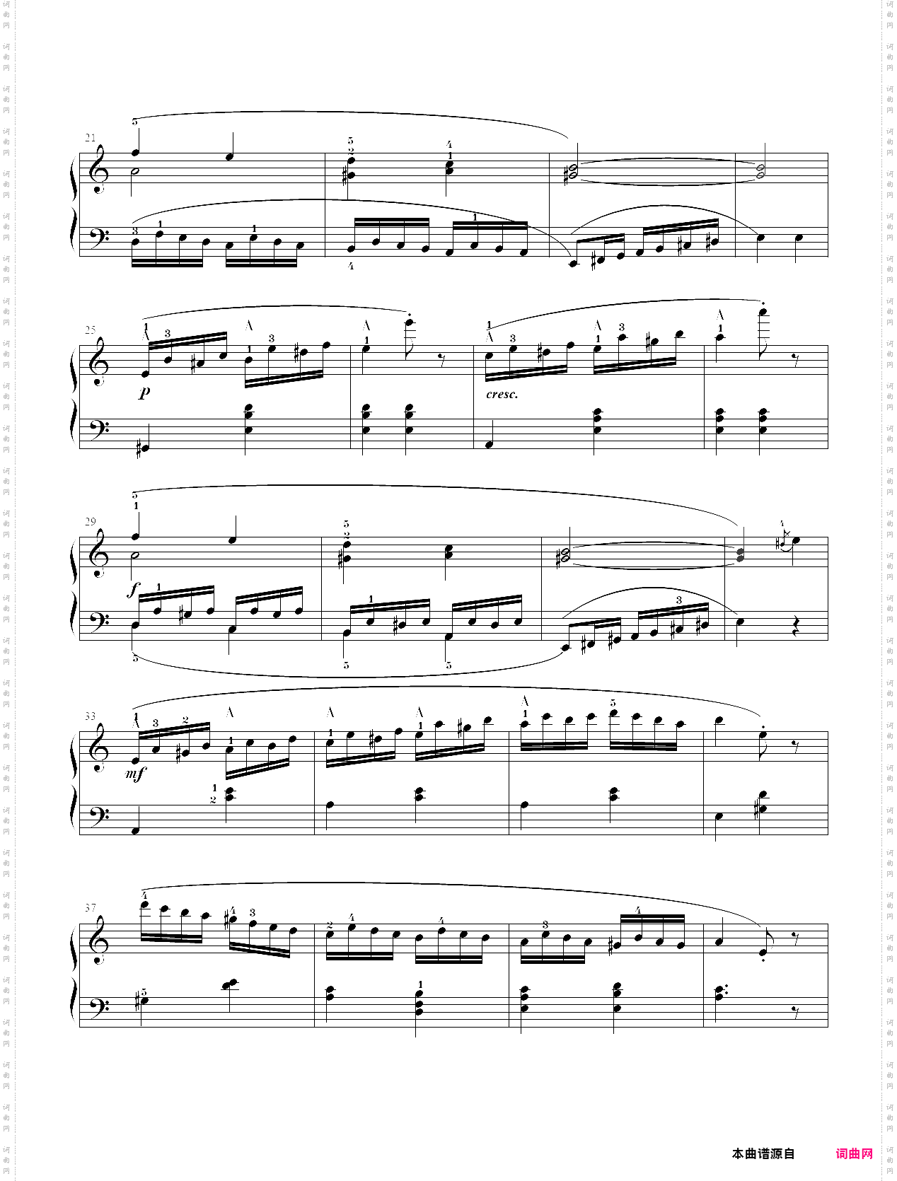 40· 第四级【a项】1·冬日的风 - 中国音乐家协会全国钢琴演奏考级作品集新编第二版