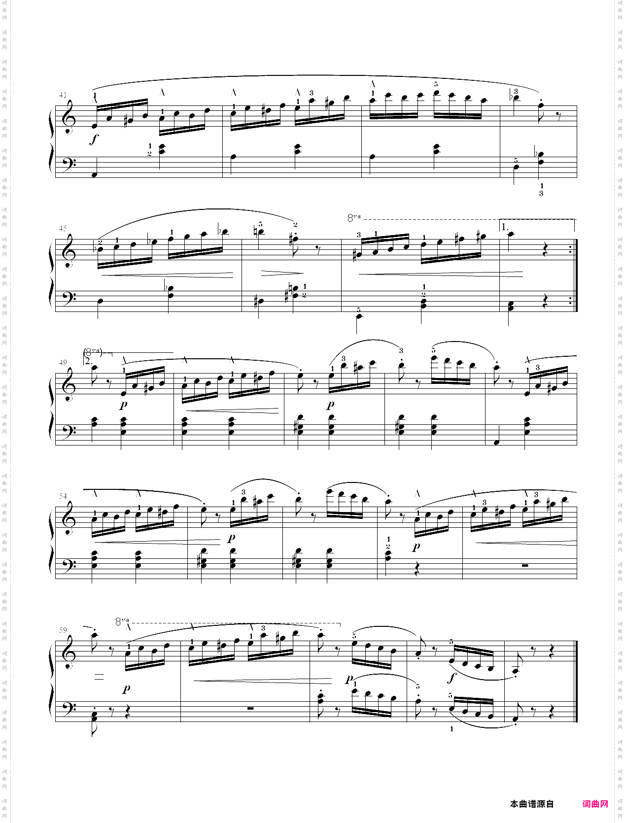 40· 第四级【a项】1·冬日的风 - 中国音乐家协会全国钢琴演奏考级作品集新编第二版