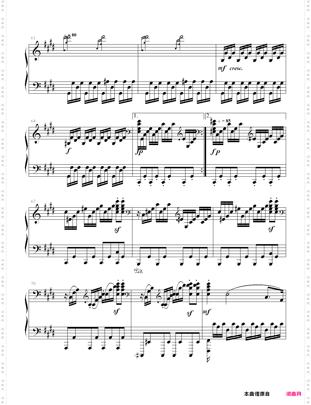 月光奏鸣曲 moonlight sonata第三乐章纯净版