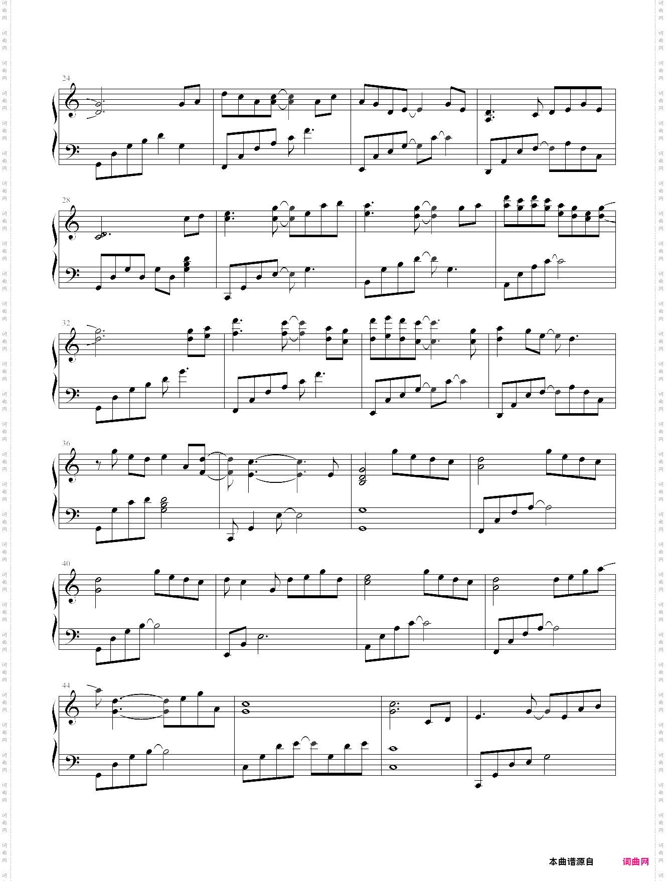 烟雨行舟钢琴独奏谱