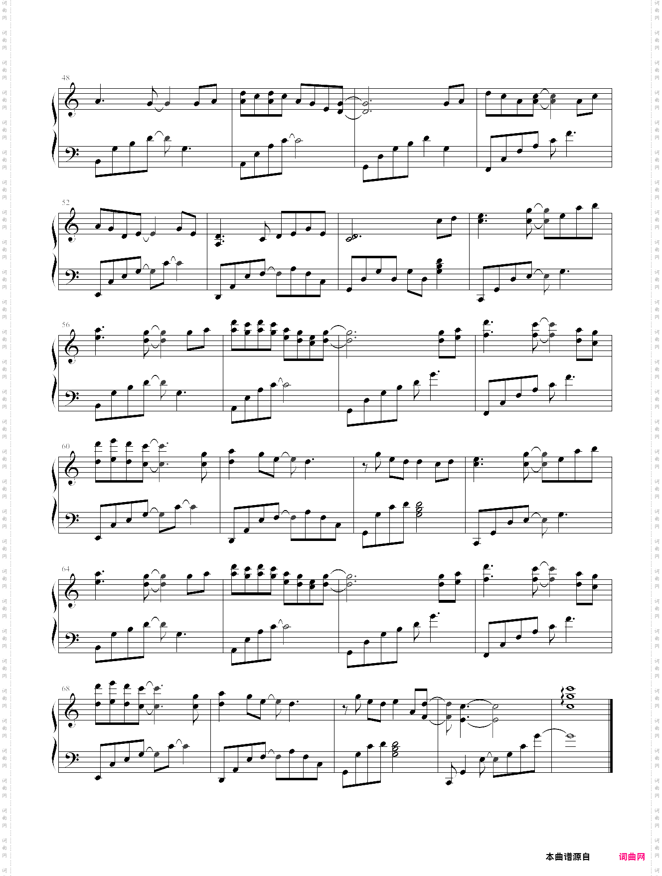 烟雨行舟钢琴独奏谱