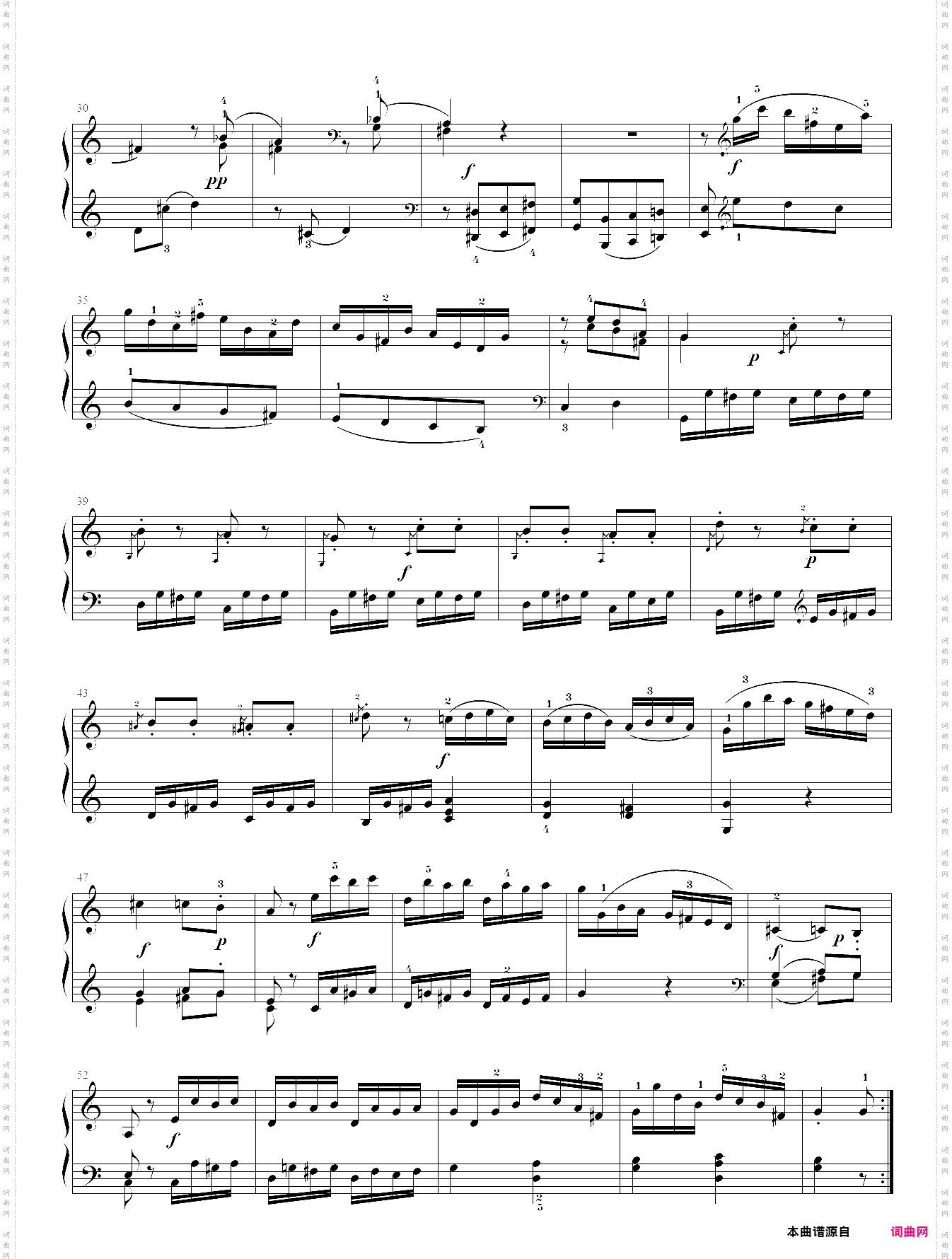 莫扎特 c大调钢琴奏鸣曲kv 279第三乐章