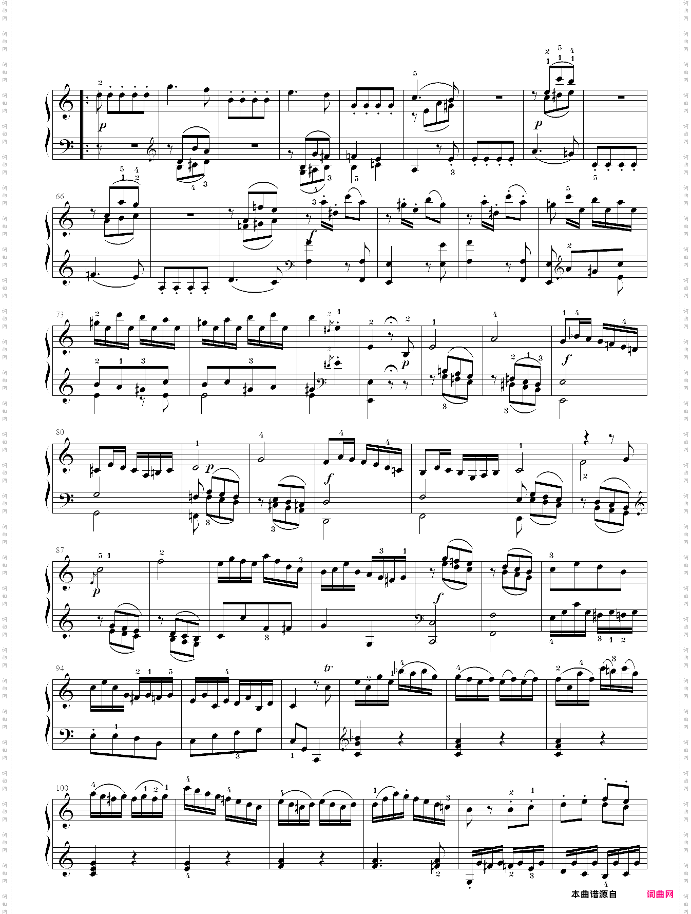 莫扎特 c大调钢琴奏鸣曲kv 279第三乐章