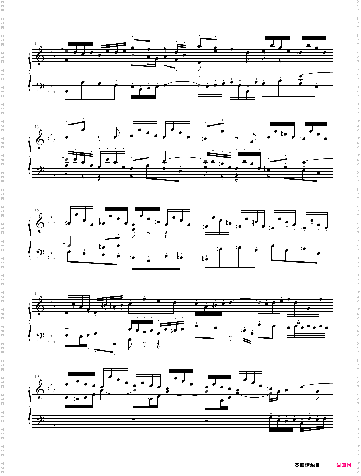 巴赫《十二平均律》上册no·7赋格 bwv852