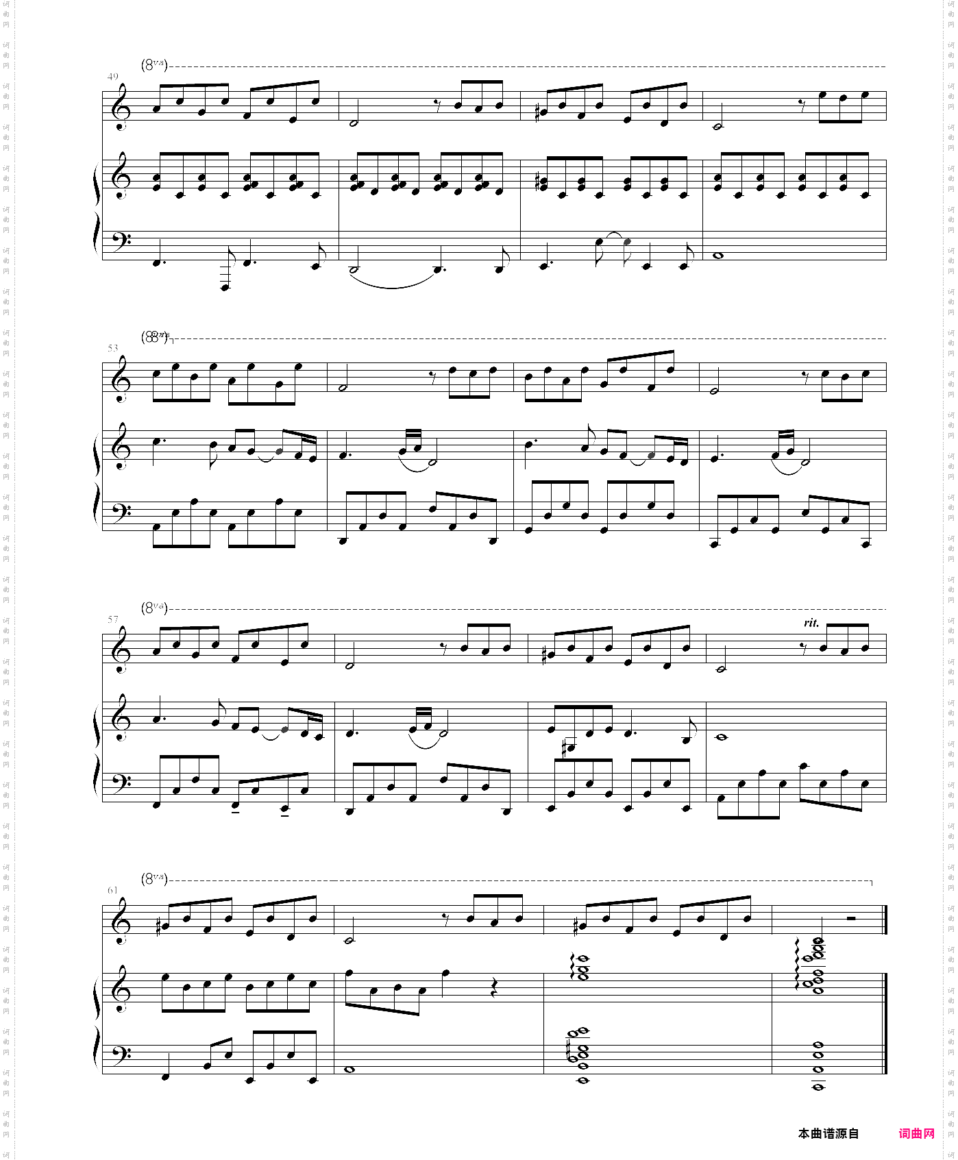 fantasia：简易四手联弹曲重发