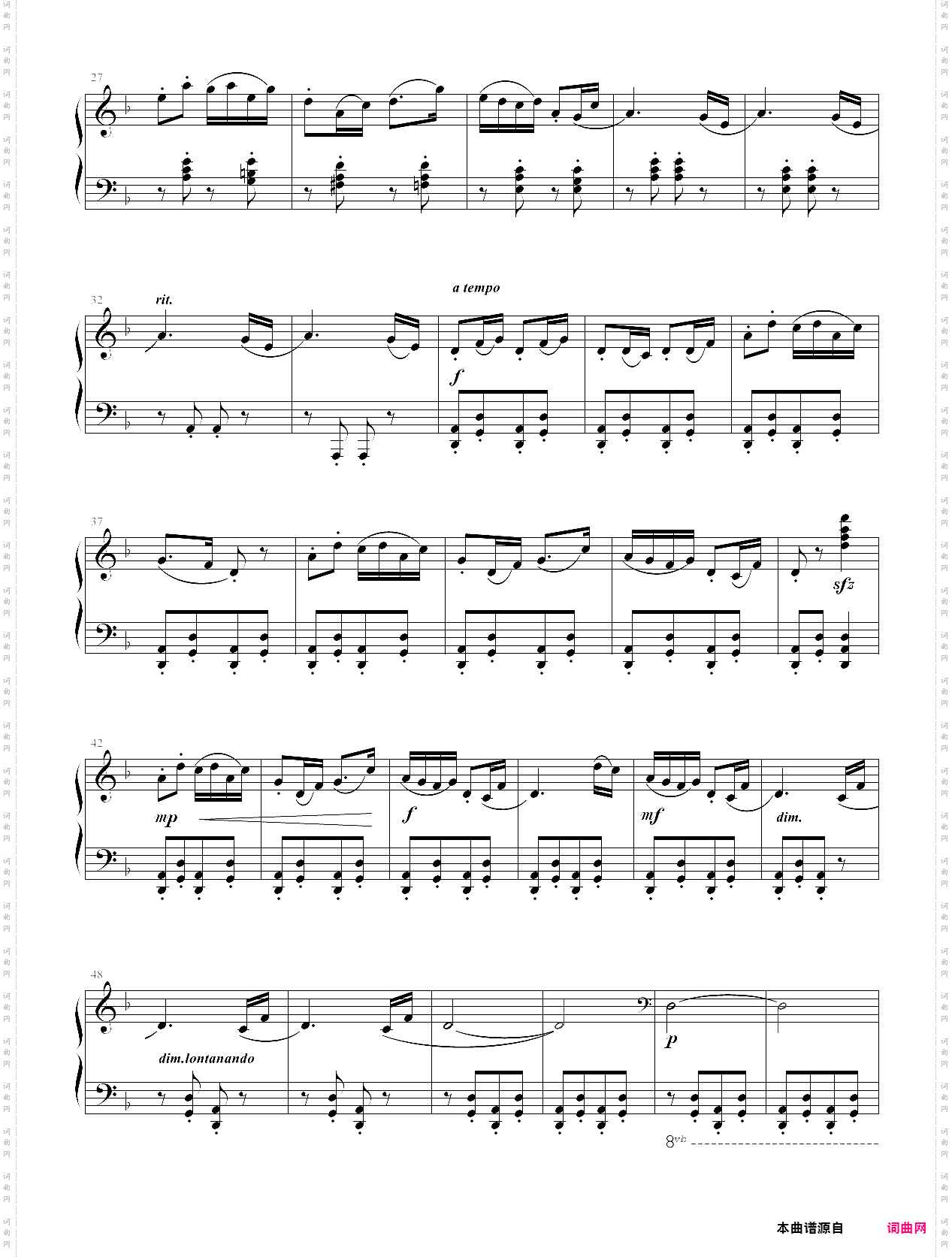 16·第五级阿坝夜会乐曲03-上海音乐学院社会钢琴考级曲集2018版