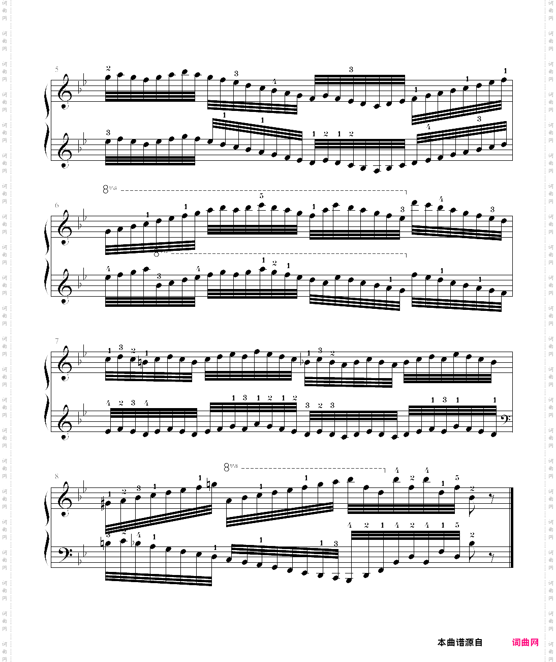 车尔尼作品821160首八小节钢琴练习曲no·120