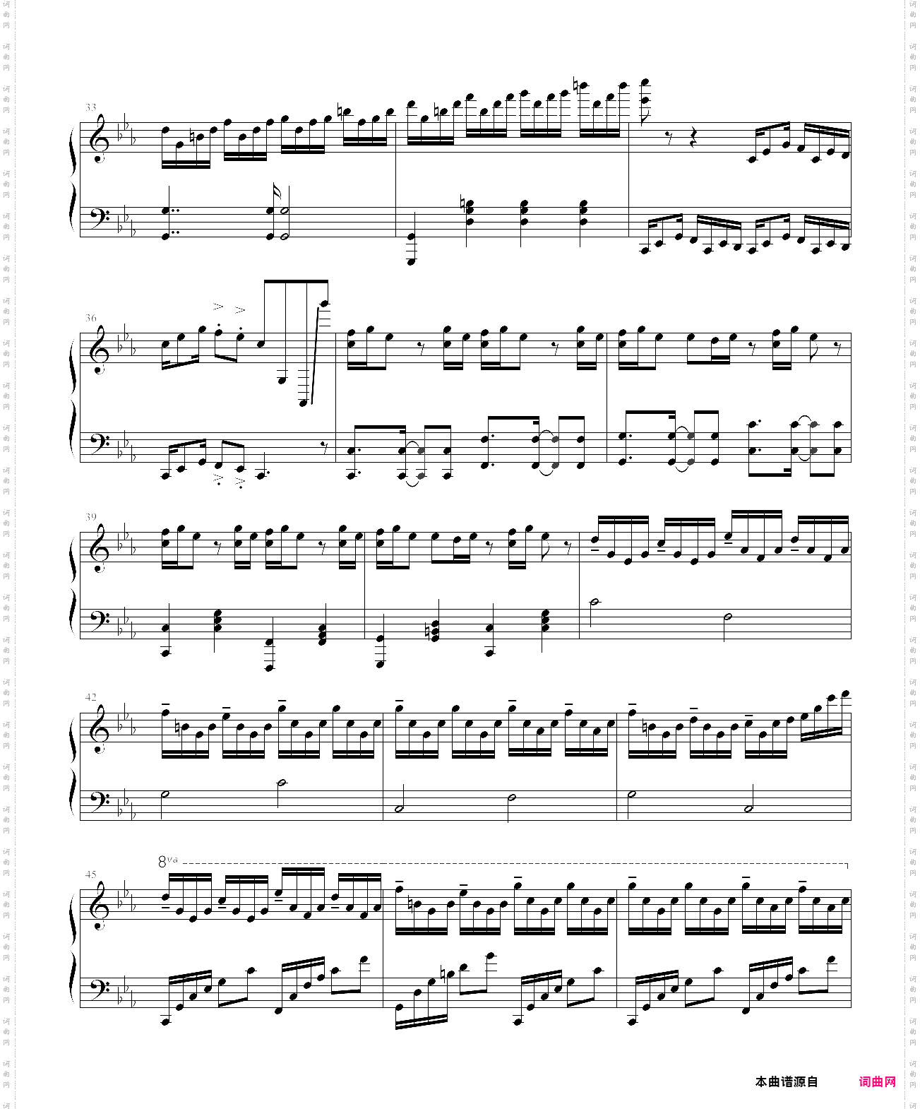 克罗地亚狂想曲 钢琴独奏版