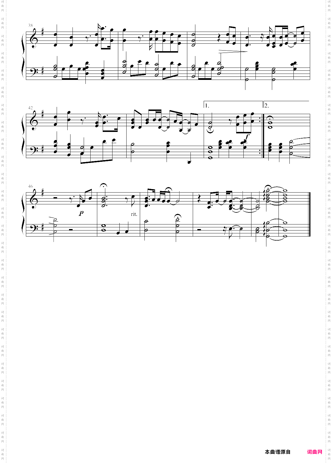 you raise me up独奏谱