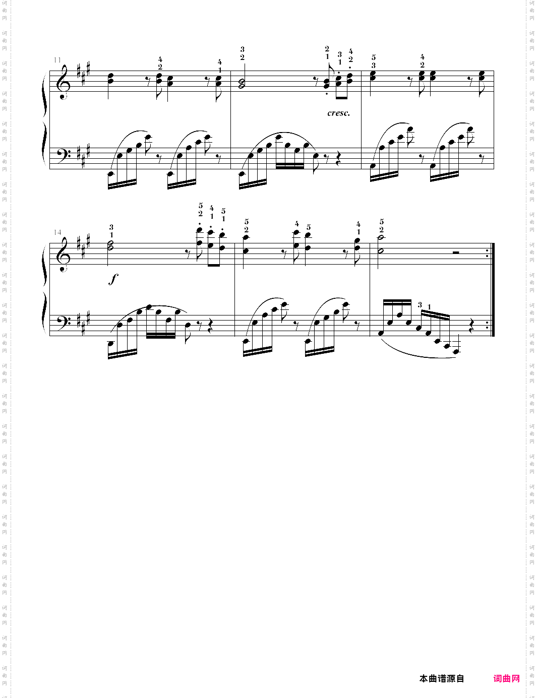 车尔尼71824首钢琴左手练习曲-11