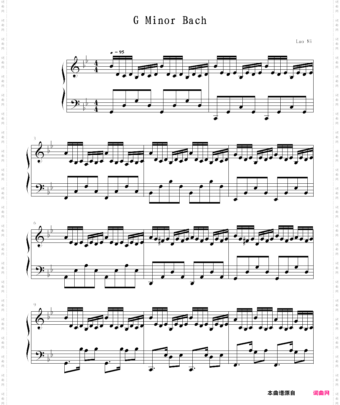 【钢琴块 2 等级歌曲】56 g小调巴赫