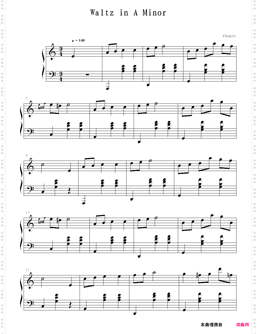 【钢琴块 2 等级歌曲】19 a小调圆舞曲